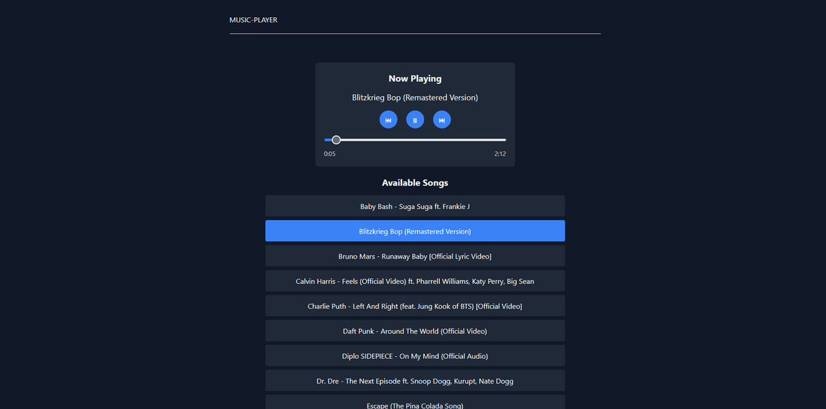 Web-Music-Player